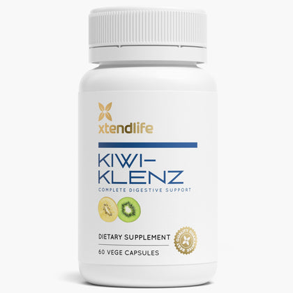 Xtendlife | Kiwi-Klenz | Natural Prebiotic Packed with Enzyme, Soluble Fiber & Prebiotics | Supports Good Gut Flora & Promote Healthy Digestive Function | 60 Vegetarian Capsules (1 Pack)