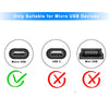 Right Angle Micro USB Cable Short USB to Micro USB Charging Cable 90 Degree USB Micro Charger Cord with Gold Plated Connectors for Samsung Galaxy S7 Edge S6 S5 Kindle Fire TV Stick More (3-Pack)