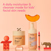 Evereden Kids Happy Face Duo (Cool Peach) - Multi-Vitamin Kids Face Wash & Kids Face Cream Set - Clean & Vegan Skin Care for Kids 3+ - Moisturizing, Nourishing, & Protective Kids Skin Care Set