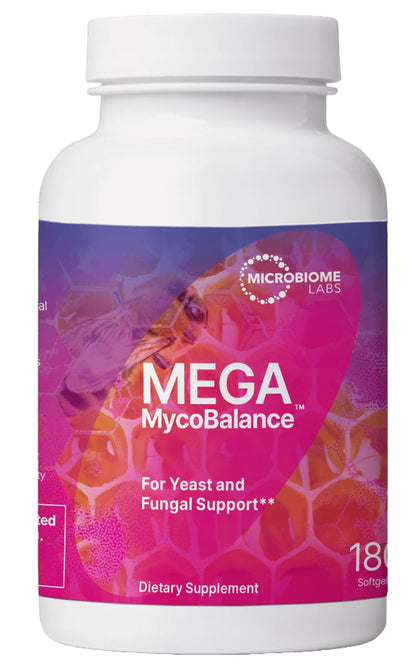 Microbiome Labs Mega Mycobalance - Bee Propolis + Undecylenic Acid to Support Healthy Yeast + Fungal Balance in Body - Daily Supplement to Support Intestinal & Vaginal Flora (180 Softgels)