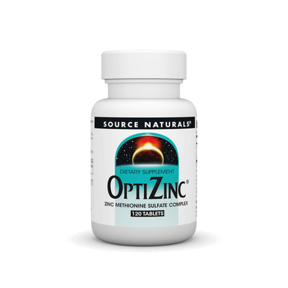 Source Naturals OptiZinc Zinc Methionine Sulfate Complex & Dietary Supplement* - 120 Tablets