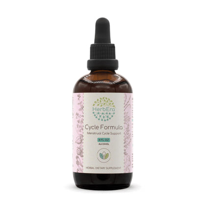 Cycle Formula A120 Alcohol Extract Tincture, Ginger, Red Raspberry, Ceylon Cinnamon Bark, Oatstraw Tops, Mugwort, Black Cohosh, Partridgeberry Herb. Menstrual Cycle Support 4 Fl Oz