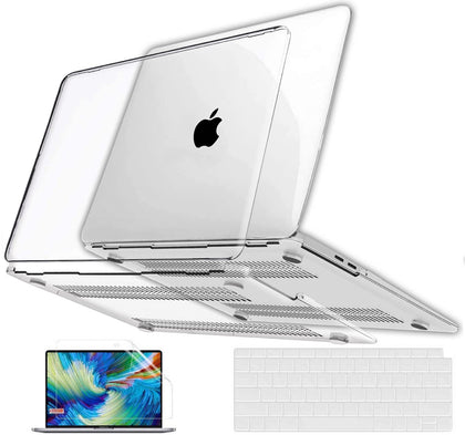 GVTECH Case for MacBook Air 13.6 inch 2024 2023 2022 Release M3 A3113 M2 A2681 Crystal Clear Case, Plastic Hard Shell & Keyboard Cover & Screen Protector for with MacBook Air 13.6