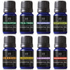 Essential Oil Set - Aromatherapy for Diffusers, Massage. Candle Making, Soaps, Bath Bombs. Top 8-10mL Oils: Lavender, Peppermint, Lemongrass, Tea Tree, Orange, Eucalyptus, Rosemary and Frankincense.