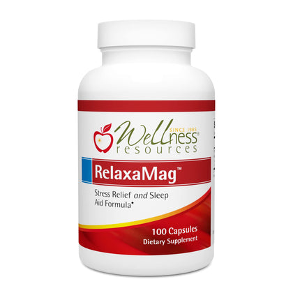 RelaxaMag - High Absorption Magnesium for Sleep & Stress - with Magnesium Glycinate (100 Capsules)