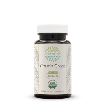 Couch Grass USDA Organic 60 Capsules | Natural Herbal Supplement | Certified Organic Vegetarian Capsules and Organic Couch Grass (Elymus repens) Dried Root (60 Capsules)