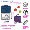 Yumbox® Presto Leakproof Stainless Steel Bento Box (Santa Fe Blue) 4 compartments plus treat well, Lightweight, Premium Durable Materials, Silicone seal, Stainless Steel Tray, Easy open Latch