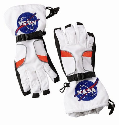 Aeromax Astronaut Gloves, size Small, White, with NASA patches, (ASG-Small)