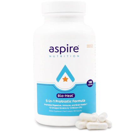 Aspire Nutrition 5-in-1 Bio-Heal Probiotic for Kids, Men & Women