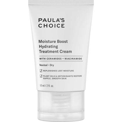 Paula's Choice MOISTURE BOOST Hydrating Treatment Cream, Niacinamide & Hyaluronic Acid, Face Moisturizer for Dry Skin, 2 Ounce