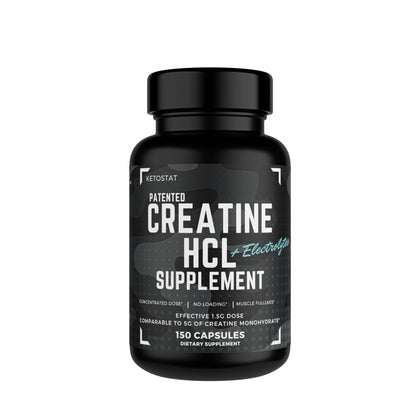 Ketostat Creatine HCL Capsules 50 Serv/1.5G Clinical Dose Creatine Pills (Hydrochloride) High Absorption Creatine Pills for Muscle Building Men & Women, Creatin Gummies Tablet Alt