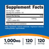 Nutricost L-Lysine 1000mg, 120 Tablets - Gluten Free, Non-GMO, and Vegetarian Friendly