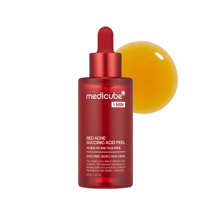 Medicube 21% Acid Wash-off Exfoliant (AHA+BHA+Succinic Acid) || Red Line's 1 minute peeling solution for Acne-prone skin | Non-irritating but effective | Korean Skincare (1.41fl.oz.)