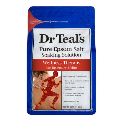 Dr. Teal's Epsom Salt Soaking Solution, Rosemary and Mint, 48 Ounce