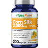 NusaPure Corn Silk Extract 3,000 mg per Caps - 200 Veggie Caps (100% Vegetarian, Non-GMO, Extract 20:1, Gluten-Free)