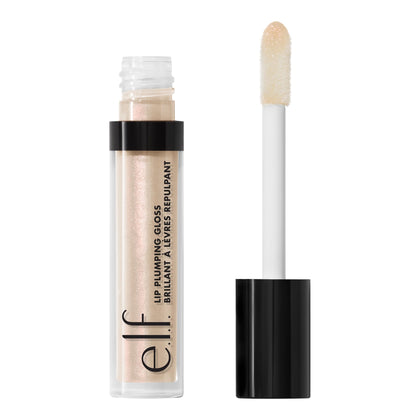 e.l.f. Lip Plumping Gloss, High-Shine Sheer Color, Hydrates & Creates Fuller Lips With Vitamin E, Vegan & Cruelty-Free, Pink Sugar, 0.09 Fl Oz