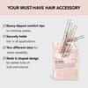 Kitsch U-Shape Bobby Pins - Industrial Hair Pins for Women | U Shaped Design for Stylish Hairdos | Small Bobby Pins for Thin & Thick Hair, Ideal for Buns - 18pc Set, Brown