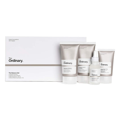 The Ordinary The Balance Set (4 Pcs: Squalance Cleanser + Salicylic Acid 2% Masque + Niacinamide 10% + Zinc 1% + Natural Moisturizing Factors + HA)