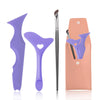 3 Pcs Eyeliner Stencil Reusable Silicone Eyeliner Angled Eyeliner Brush Aid Mascara Shield Multifunctional Eye Makeup Tool Perfect for Makeup Beginners (Purple)