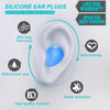 Silicone Ear Plugs for Sleeping Swimming,Reusable Moldable Noise Cancelling Earplugs for Shooting Range, Swimmers, Snoring, Airplanes, Travel, Work, Studying, (16-Pillows)