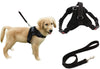 FakeFace Heavy Duty Pet Dog Safety Harness Leash Lead Set No-Pull Padded Dog Leash Collar Chest Harness with Handle for Small Medium Large Dogs Training Walking (X-Small, Black Harness + Black Leash)