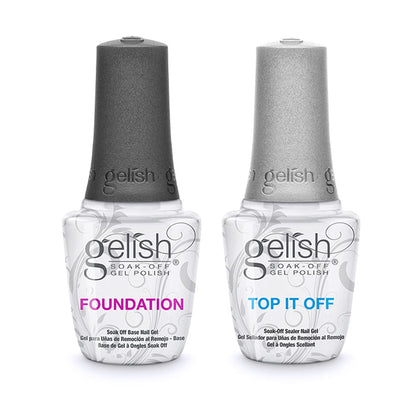 Gelish Dynamic Duo Kit Top and Base Coat For Gel Nails, Top Coat For Gel Nails, Base Coat For Gel Nails, 0.5 ounce