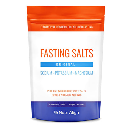 Nutri-Align Fasting Salts Electrolytes Powder | 400g Sodium Potassium Magnesium Electrolytes | Pure Unflavoured Electrolytes for Extended and Intermittent Fasting | Sugar Free & Filler Free