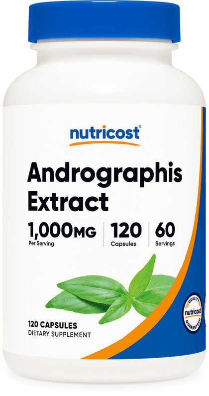 Nutricost Andrographis Extract Capsules (1000mg) (120 Capsules) - Health and Wellness Vegetarian Supplement, 60 Servings