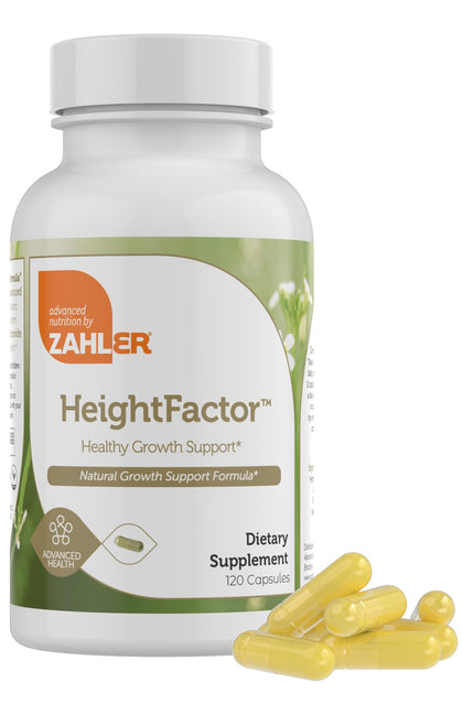 Zahler - Height Factor Healthy Growth Support Vitamin & Mineral Capsules (120 Count) - Kosher Height & Growth Supplement for Kids, Teens & Young Adults - Grow Taller Growth Hormone Support Nutrients