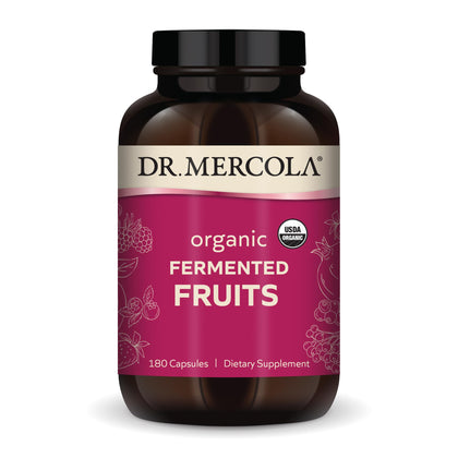 Dr. Mercola Organic Fermented Fruits, 30 Servings (180 Capsules), Dietary Supplement, Supports Immune Health, Non-GMO, Certified USDA Organic