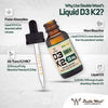 Vitamin D3 K2 5,000 IU Liquid Drops (5,000 IU of D3 and 200mcg of 99.9% All-Trans Patented K2 MK-7 (K2Vital)) Max Absorption Liquid Vitamin D Drops (30 Servings) by Double Wood