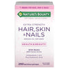 Nature's Bounty Hair Skin and Nails 5000 mcg of Biotin - 250 Coated Tablets Regular & Extra Strength (Extra Strength, Two Bottles each of 250 Softgels)