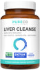 Organic Liver Cleanse Detox & Repair (Vegan, Non-GMO) Milk Thistle Extract (80% Silymarin), Dandelion Root, Artichoke Leaf, Yellow Dock - Liver Health Support Supplement - 60 Capsules (No Pills)