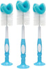 Dr. Brown's Baby Bottle Cleaning Brush with Sponge and Scrubber - Blue - 3-Pack