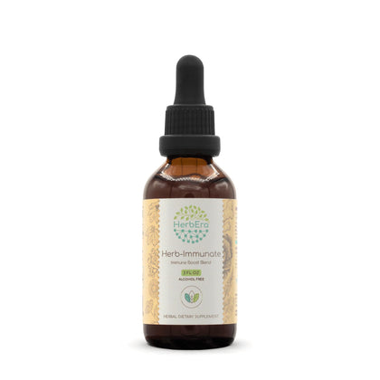 Herb-Immunate B60 Alcohol-Free Extract Tincture, Elderberry, Ginger, Horseradish, Goldenseal, Echinacea. Wildcrafted: Turkey Tail Mushroom, Astragalus, OSHA Root. Immune Boost Blend 2 Fl Oz