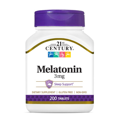 21st Century Melatonin 3 mg Tablets, 200 Count