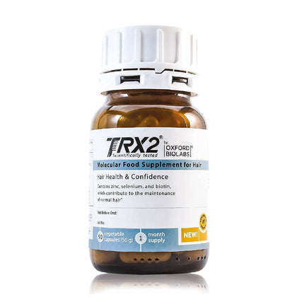 TRX2 Hair Growth Supplement - Stop Hair Loss for Men and Women - Healthy Hair - Clinically Proven Results of Thicker, Fuller Hair - Biotin & Selenium & Zink - Vegetarian - 1 Month Supply