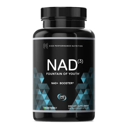 HPN Supplements NAD3 NAD+ Booster | Extra Value Size 4 Month Supply | Clinically Proven & Independently Tested - Metabolic Repair | 312 mg per Serving - 240 Capsules