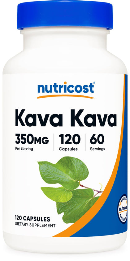 Nutricost Kava Kava Capsules 350 MG Per Serving, 120 Capsules, 60 Servings - Non-GMO, Vegan