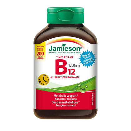 Jamieson Timed Release Vitamin B12 1200 mcg, 200 Tablets