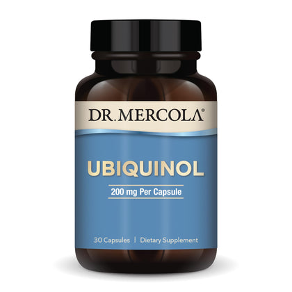 Dr. Mercola Ubiquinol, 30 Servings (30 Capsules), 200 mg Per Capsule, Dietary Supplement, Supports Energy Production, Non-GMO