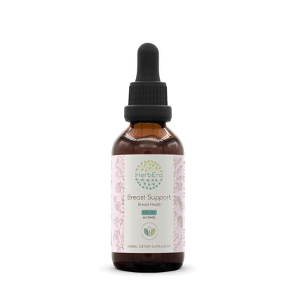 Breast Support A60 Alcohol Extract Tincture, Burdock Root, Chamomile Flower, Yarrow Leaf and Flower, Green Tea Leaf, Ginger Root. Breast Health 2 Fl Oz