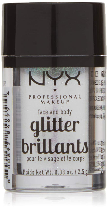 NYX Nyx professional makeup face & body glitter, ice, 0.08 ounce