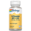 SOLARAY Vitamin D3 + K2, D & K Vitamins for Calcium Absorption and Support for Healthy Cardiovascular System & Arteries, Non-GMO & No Soy (120 Servings, 120 VegCaps)