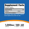 Nutricost D-Mannose 1000mg Per Serving, 120 Capsules - 500mg Per Capsule, Urinary Tract Health, Non-GMO and Gluten Free