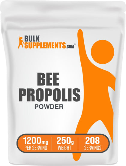 BulkSupplements.com Bee Propolis Powder - Bee Propolis Supplement, Antioxidant Source - for Immune Support, Natural & Gluten Free, 1200mg per Serving, 250g (8.8 oz) (Pack of 1)