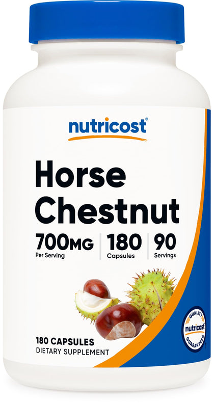 Nutricost Horse Chestnut Extract Capsules 700 MG Per Serving, 180 Capsules, 90 Servings - Non-GMO, Vegan