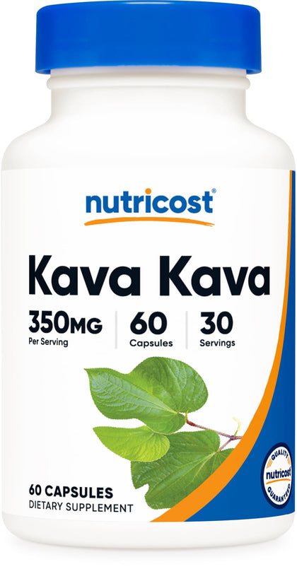 Nutricost Kava Kava Capsules 350 MG Per Serving, 60 Capsules, 30 Servings - Non-GMO, Vegan