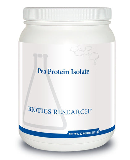 Biotics Research Pea Protein Isolate 1Percent Organic North American Peas. Dairy Free. Vegan Friendly. Plant-Based Protein Source. Powdered Formula, Mixes Easily with Water or Juice. 22 Ounces