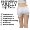 Knit Mesh Surgical Pants [5 Pack] Disposable Underwear for Postpartum, Hospital Recovery, Incontinence, Maternity - High Waisted, Soft, Stretchy, Breathable Underpants - Washable Multiple Times (M/L)